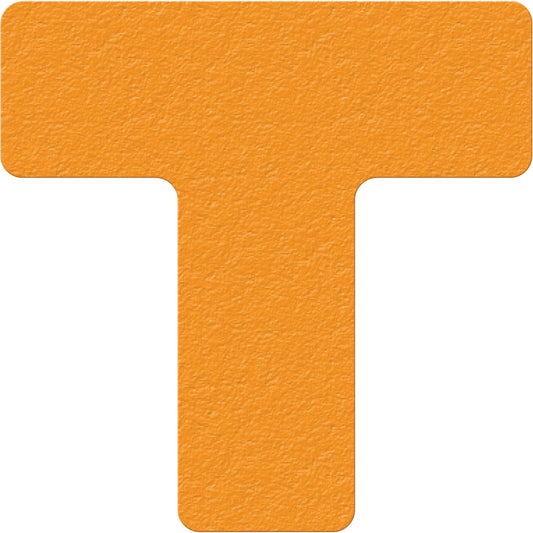 Incom Top Tape & Label Lean 5S Manufacturing Markers, T, 6" L x 6" W, Orange, Vinyl