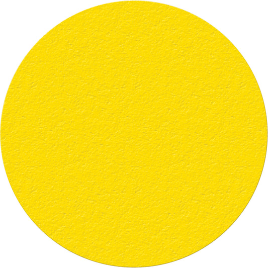 Incom Top Tape & Label Lean 5S Manufacturing Markers, Circle, 6" L x 6" W, Yellow, Vinyl