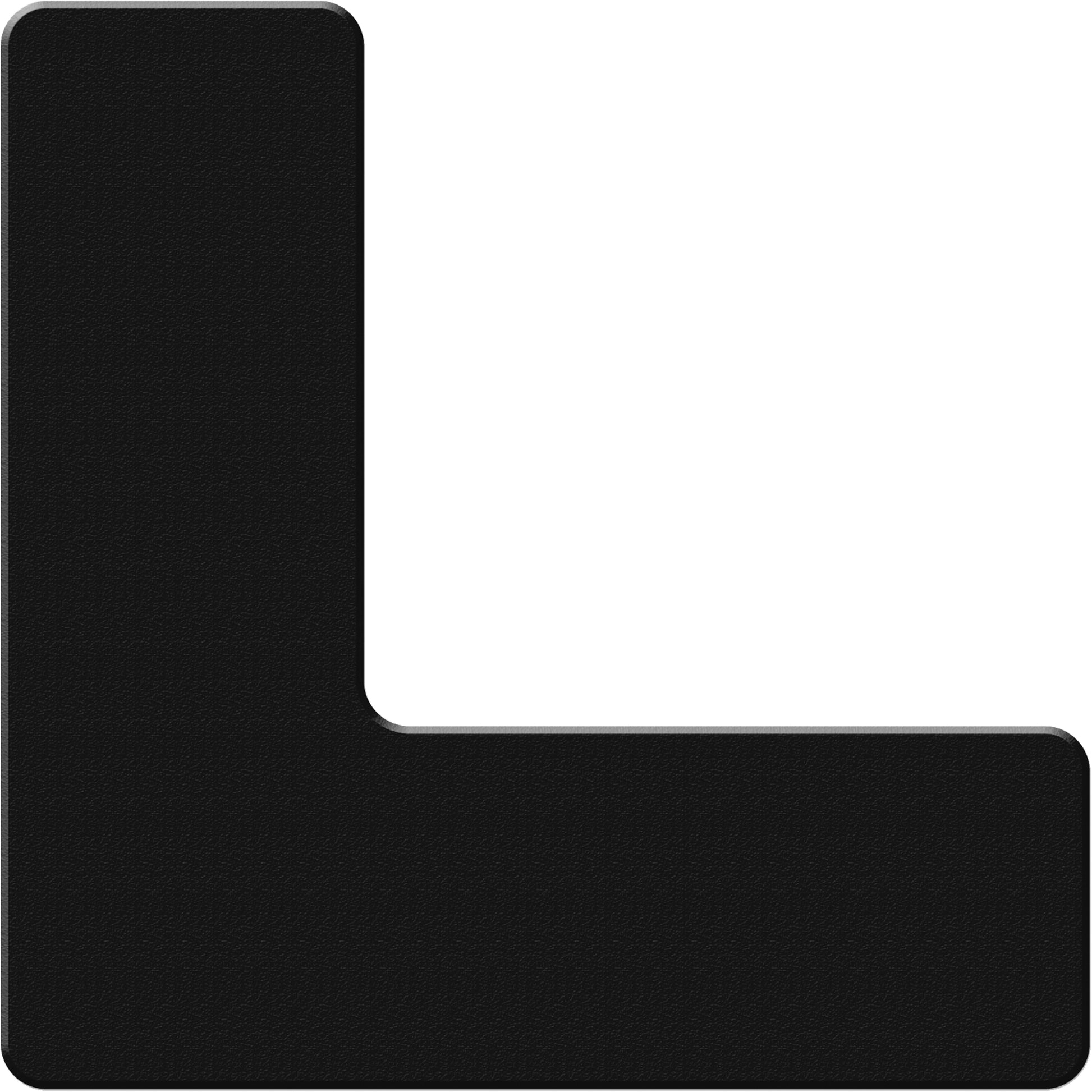 Incom Top Tape & Label Armor Stripe Lean/5S Markers, L, 6" L x 6" W, Black, Plastic