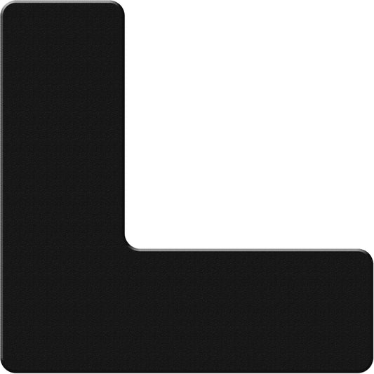 Incom Top Tape & Label Armor Stripe Lean/5S Markers, L, 6" L x 6" W, Black, Plastic