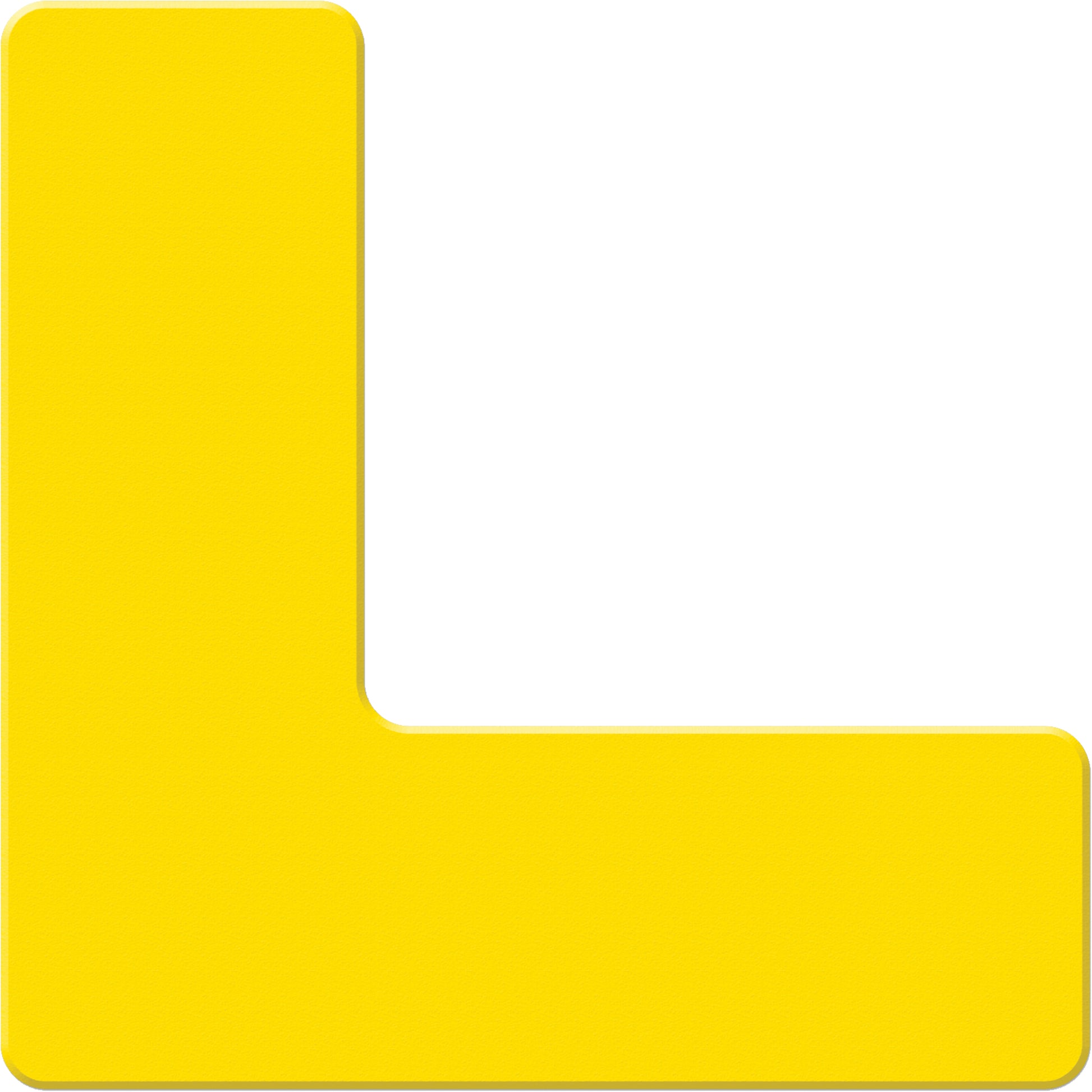 Incom Top Tape & Label Armor Stripe Lean/5S Markers, L, 6" L x 6" W, Yellow, Plastic