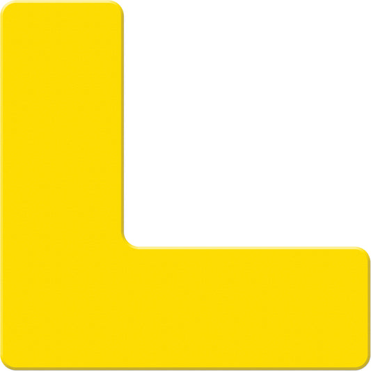 Incom Top Tape & Label Armor Stripe Lean/5S Markers, L, 6" L x 6" W, Yellow, Plastic
