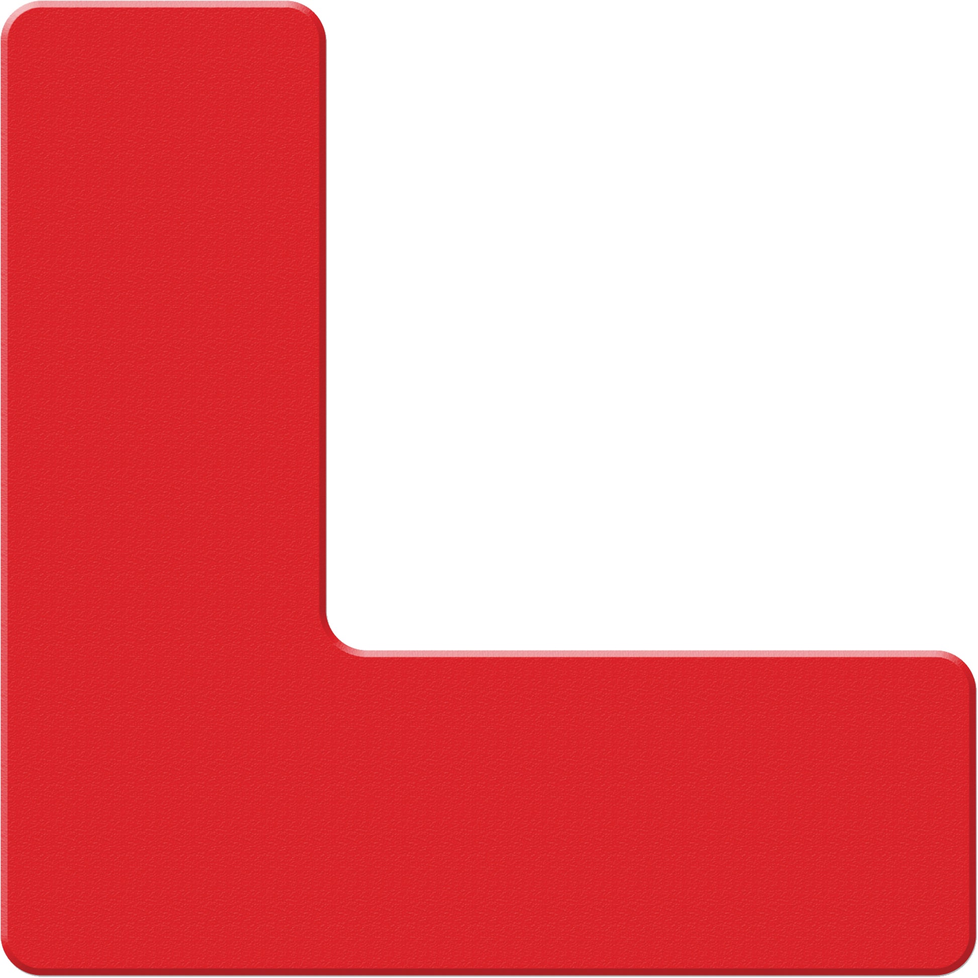 Incom Top Tape & Label Armor Stripe Lean/5S Markers, L, 6" L x 6" W, Red, Plastic
