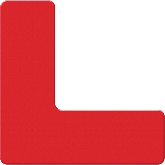 Incom Top Tape & Label Armor Stripe Lean/5S Markers, L, 6" L x 6" W, Red, Plastic