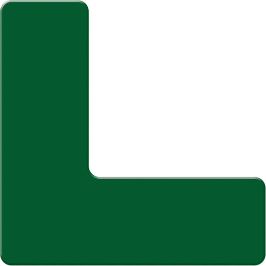 Incom Top Tape & Label Armor Stripe Lean/5S Markers, L, 6" L x 6" W, Green, Plastic