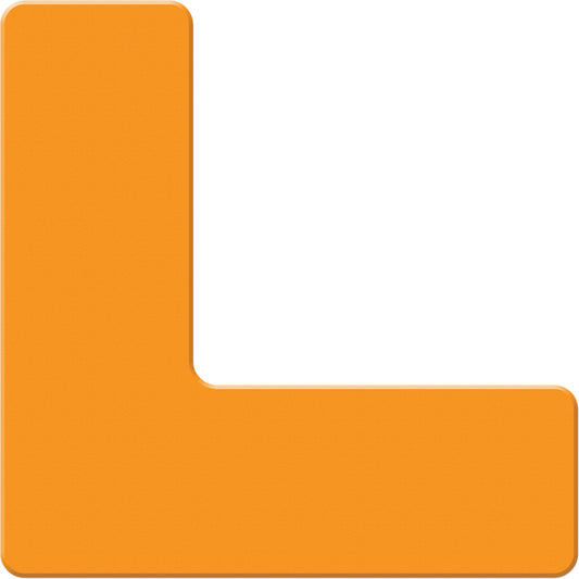 Incom Top Tape & Label Armor Stripe Lean/5S Markers, L, 6" L x 6" W, Orange, Plastic
