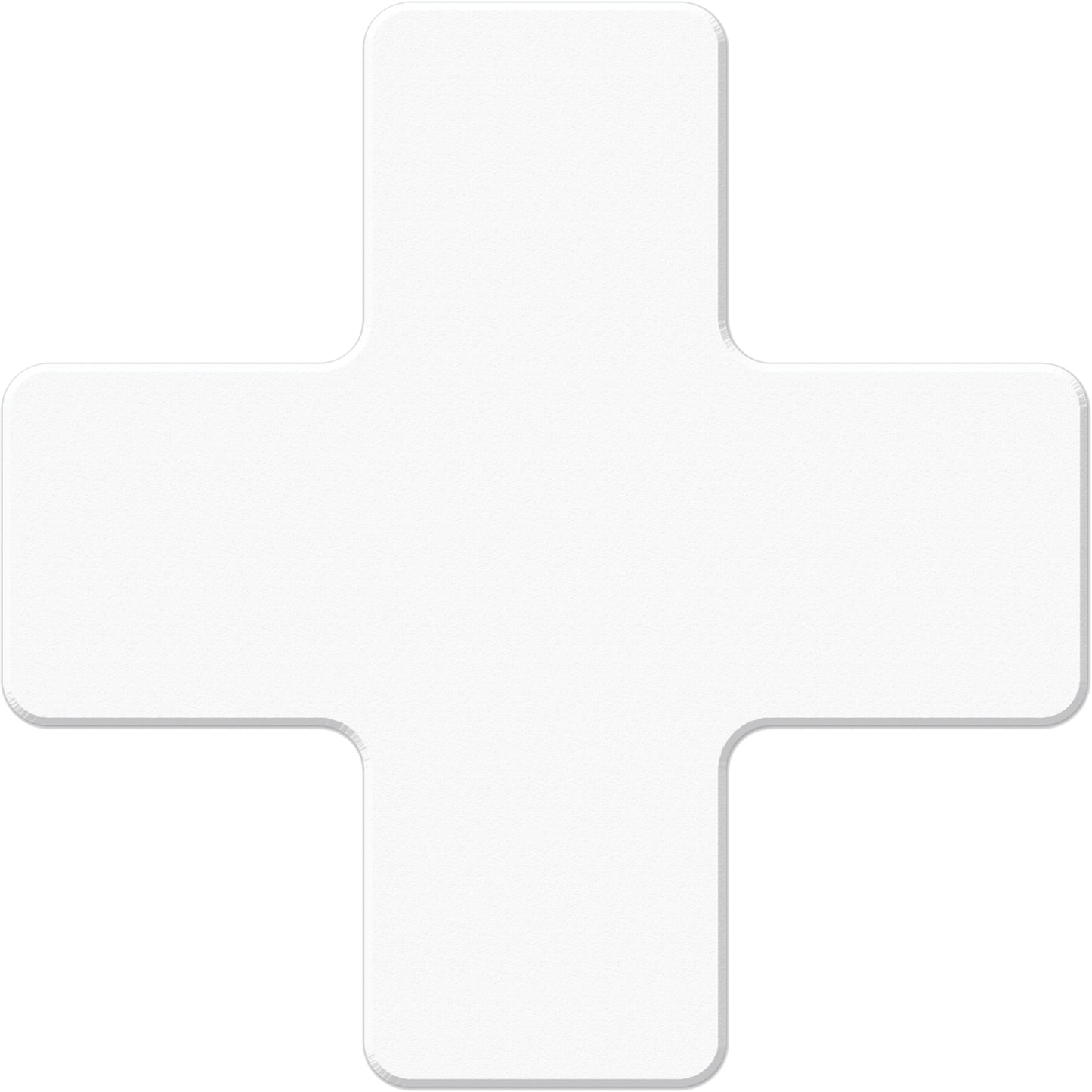 Incom Top Tape & Label Armor Stripe Lean/5S Markers, Cross, 6" L x 6" W, White, Plastic