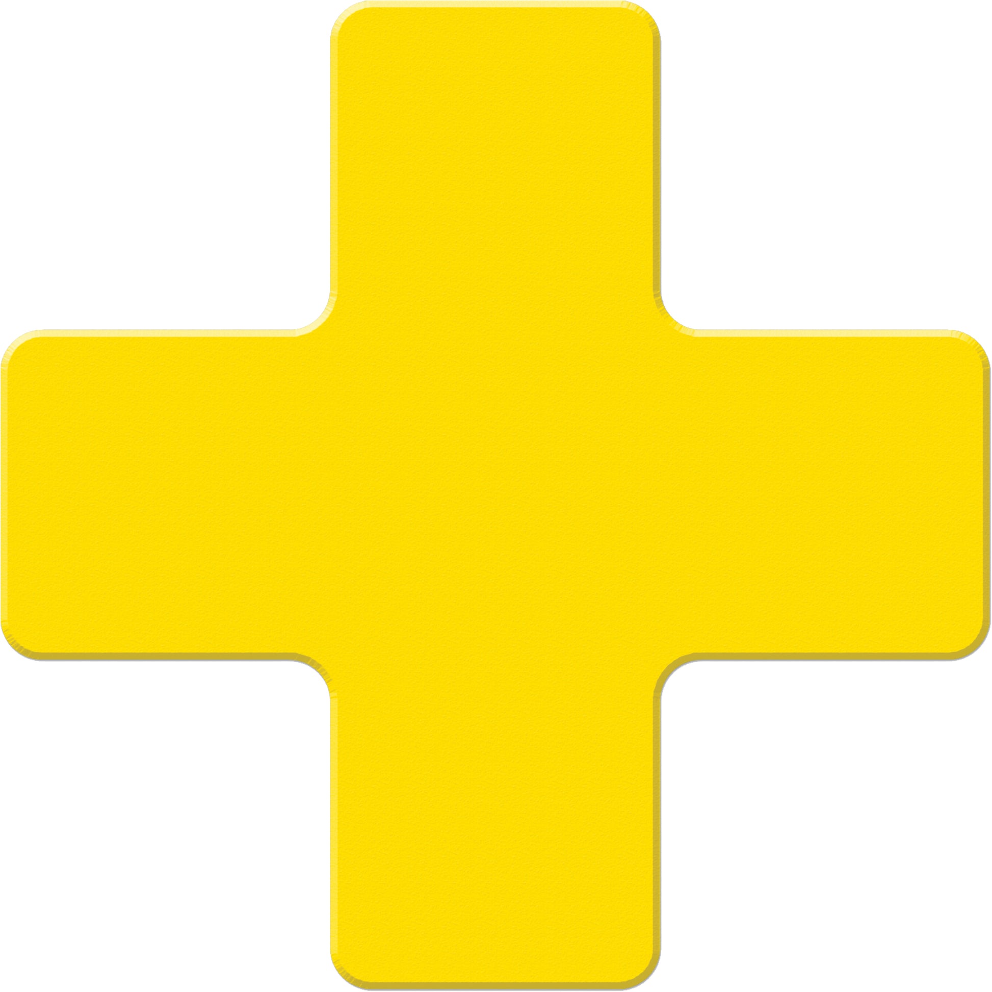 Incom Top Tape & Label Armor Stripe Lean/5S Markers, Cross, 6" L x 6" W, Yellow, Plastic