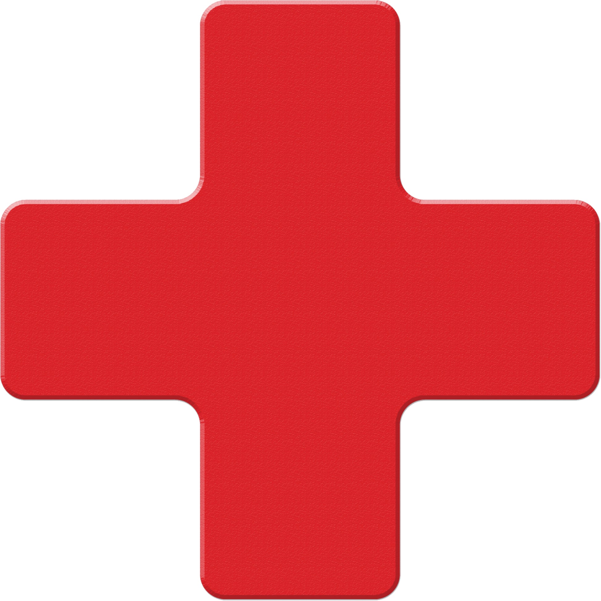 Incom Top Tape & Label Armor Stripe Lean/5S Markers, Cross, 6" L x 6" W, Red, Plastic