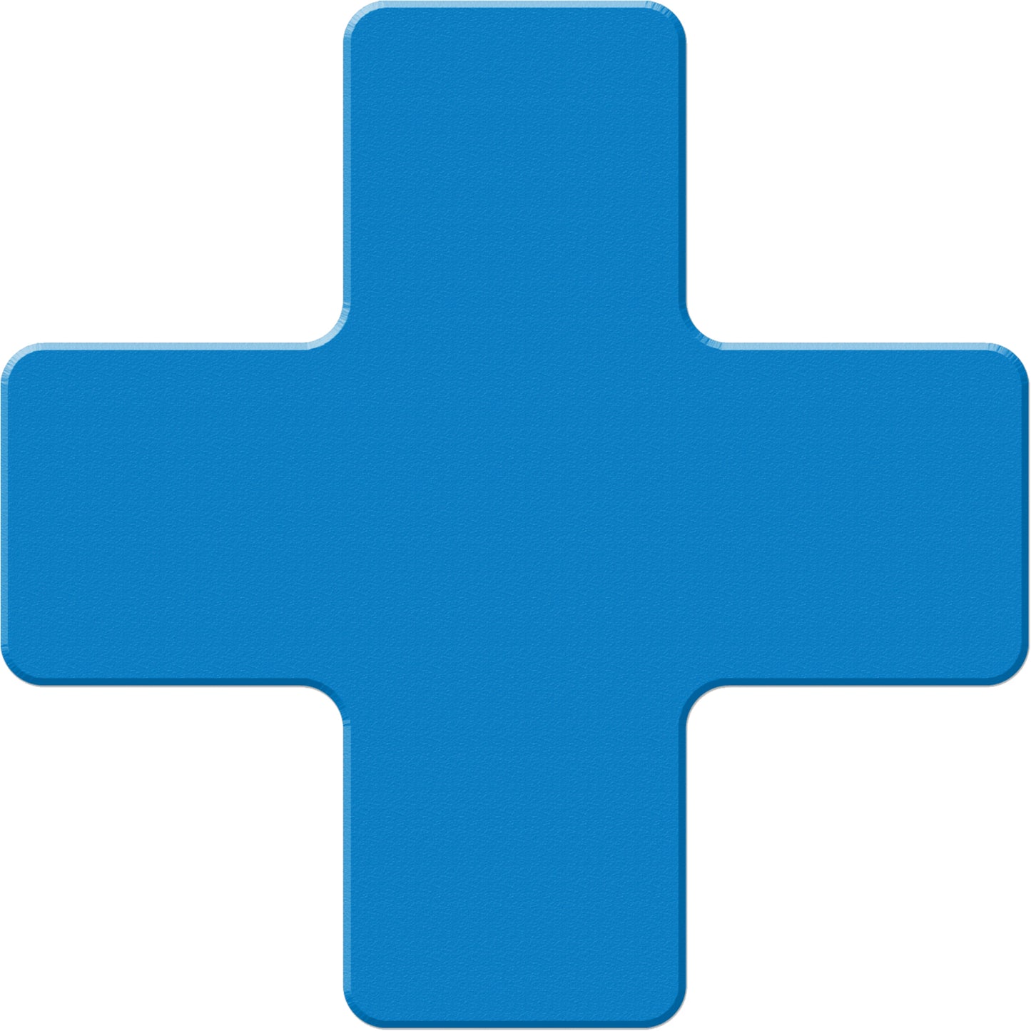 Incom Top Tape & Label Armor Stripe Lean/5S Markers, Cross, 6" L x 6" W, Blue, Plastic