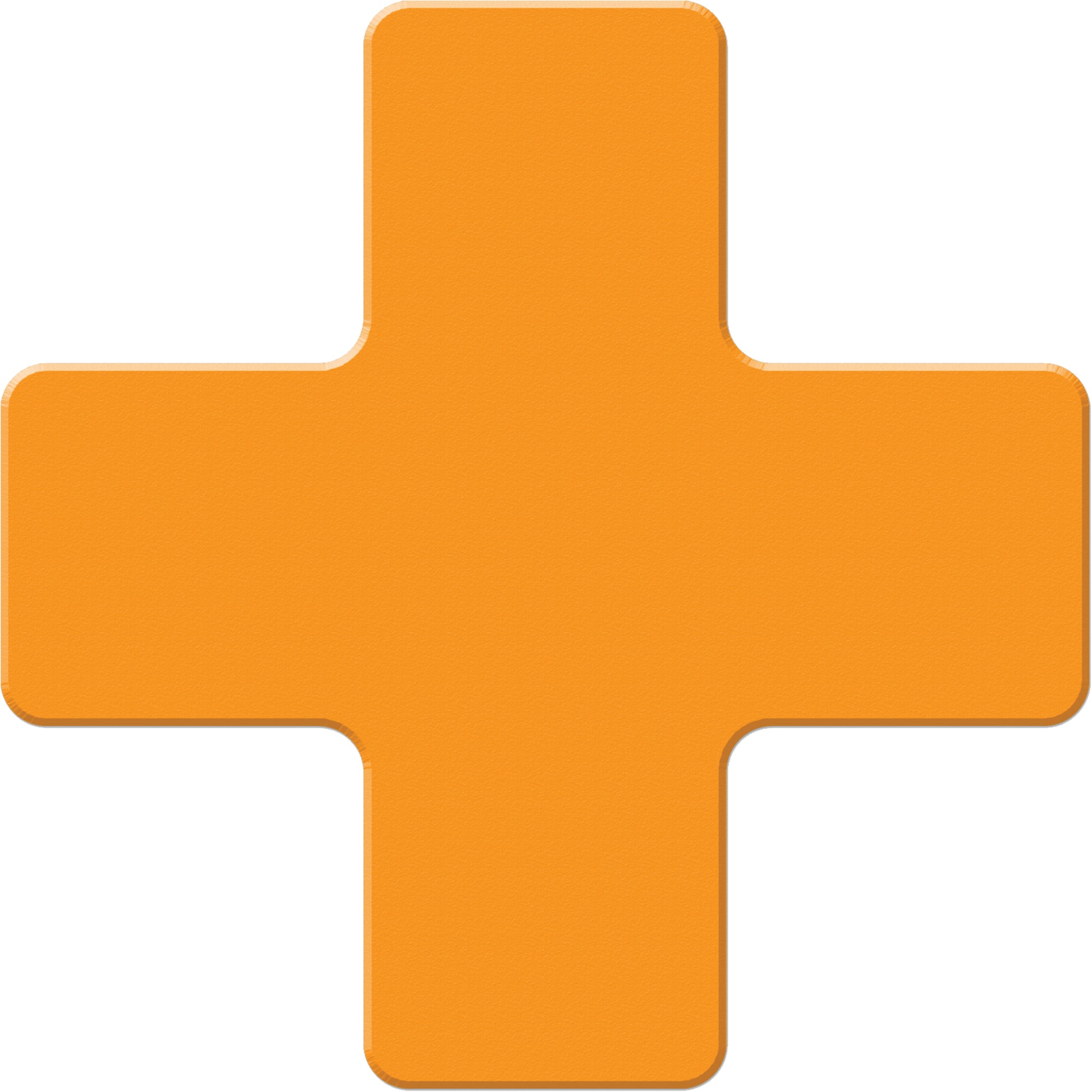 Incom Top Tape & Label Armor Stripe Lean/5S Markers, Cross, 6" L x 6" W, Orange, Plastic