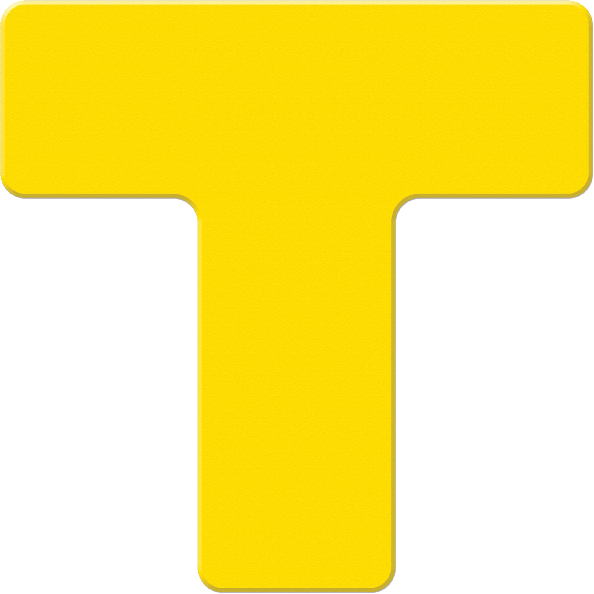 Incom Top Tape & Label Armor Stripe Lean/5S Markers, T, 6" L x 6" W, Yellow, Plastic