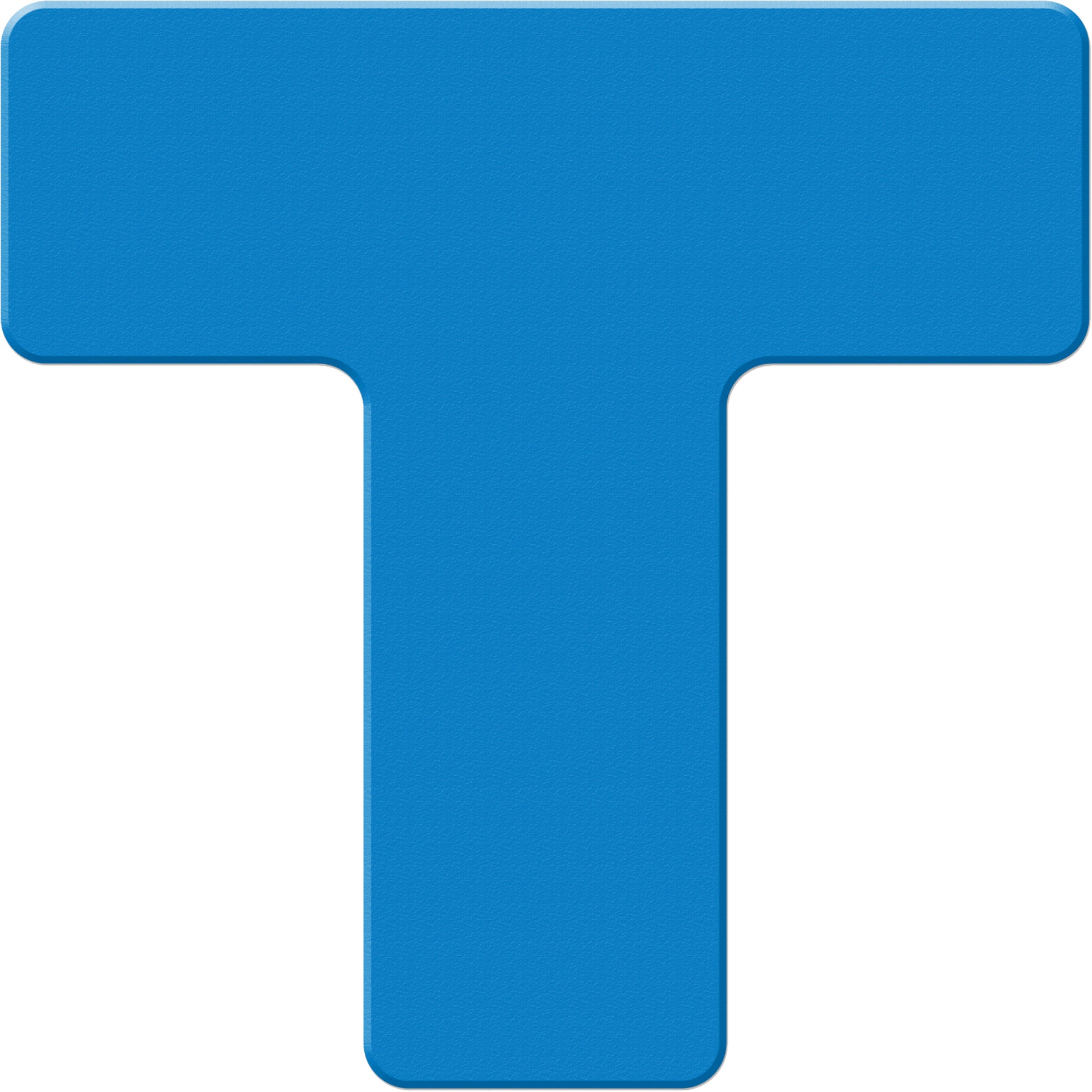 Incom Top Tape & Label Armor Stripe Lean/5S Markers, T, 6" L x 6" W, Blue, Plastic