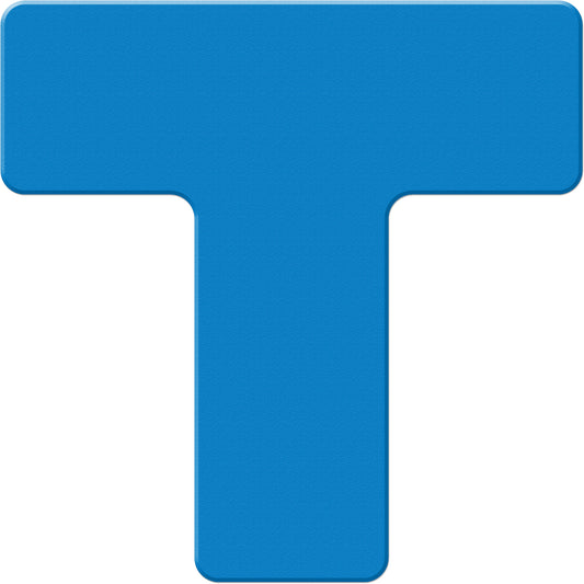 Incom Top Tape & Label Armor Stripe Lean/5S Markers, T, 6" L x 6" W, Blue, Plastic