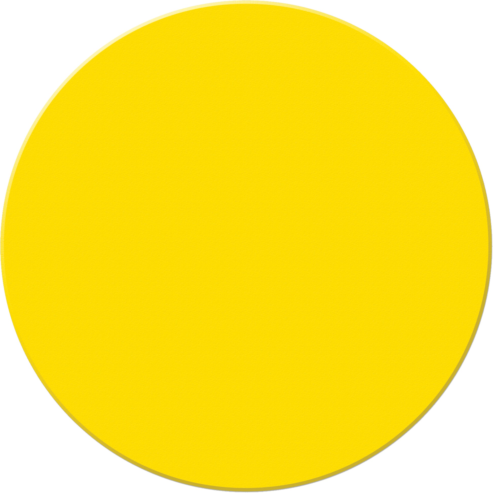 Incom Top Tape & Label Armor Stripe Lean/5S Markers, Circle, 6" L x 6" W, Yellow, Plastic