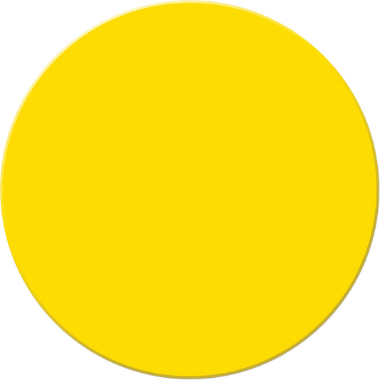 Incom Top Tape & Label Armor Stripe Lean/5S Markers, Circle, 6" L x 6" W, Yellow, Plastic
