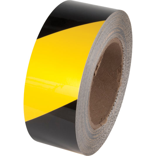 Incom Top Tape & Label Tuff Mark® Floor Marking Tape, 4" x 100', Polyester, Black and Yellow