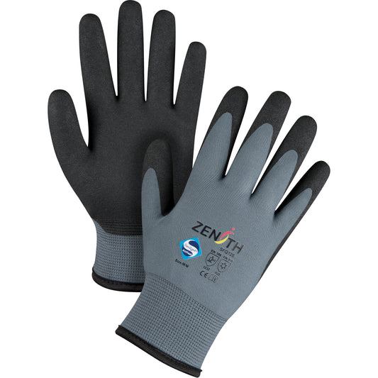 Zenith Safety Products ZX-30° Premium Coated Gloves, 8/Medium, PVC Coating, 15 Gauge, Nylon Shell