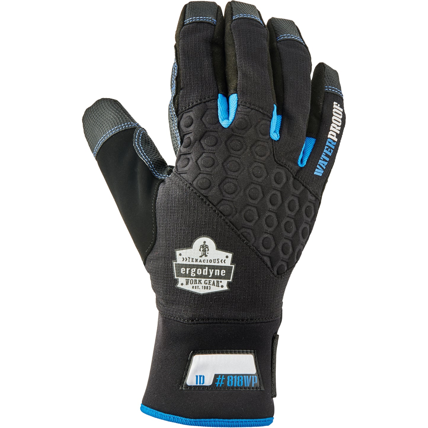 Ergodyne ProFlex® 818WP Performance Thermal Waterproof Utility Gloves, Polyurethane Palm, Size Medium