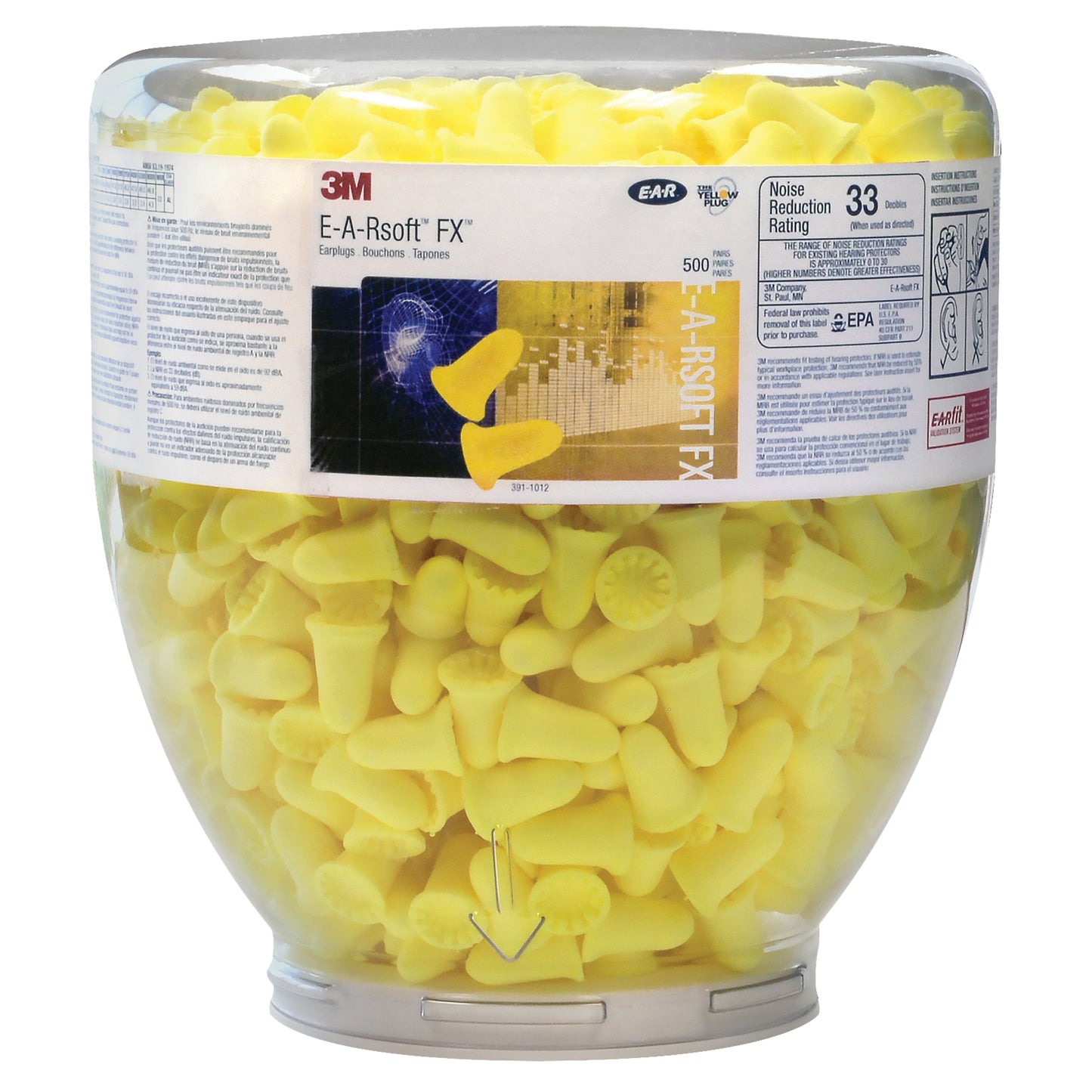 3M E-A-Rsoft™ FX Earplugs Dispenser Bottle Refill, Bulk - Canister