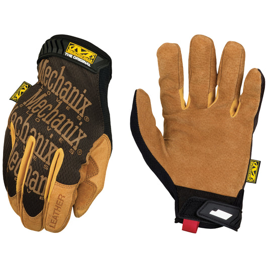 Mechanix Wear The Original® Gloves, Medium, Grain Leather Palm, Hook & Loop Cuff