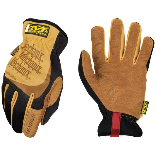 Mechanix Wear Fastfit® Gloves, Medium, Grain Leather Palm, Elastic Cuff