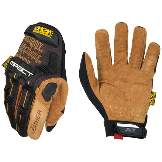 Mechanix Wear M-Pact® Gloves, Medium, Grain Leather Palm, Hook & Loop Cuff