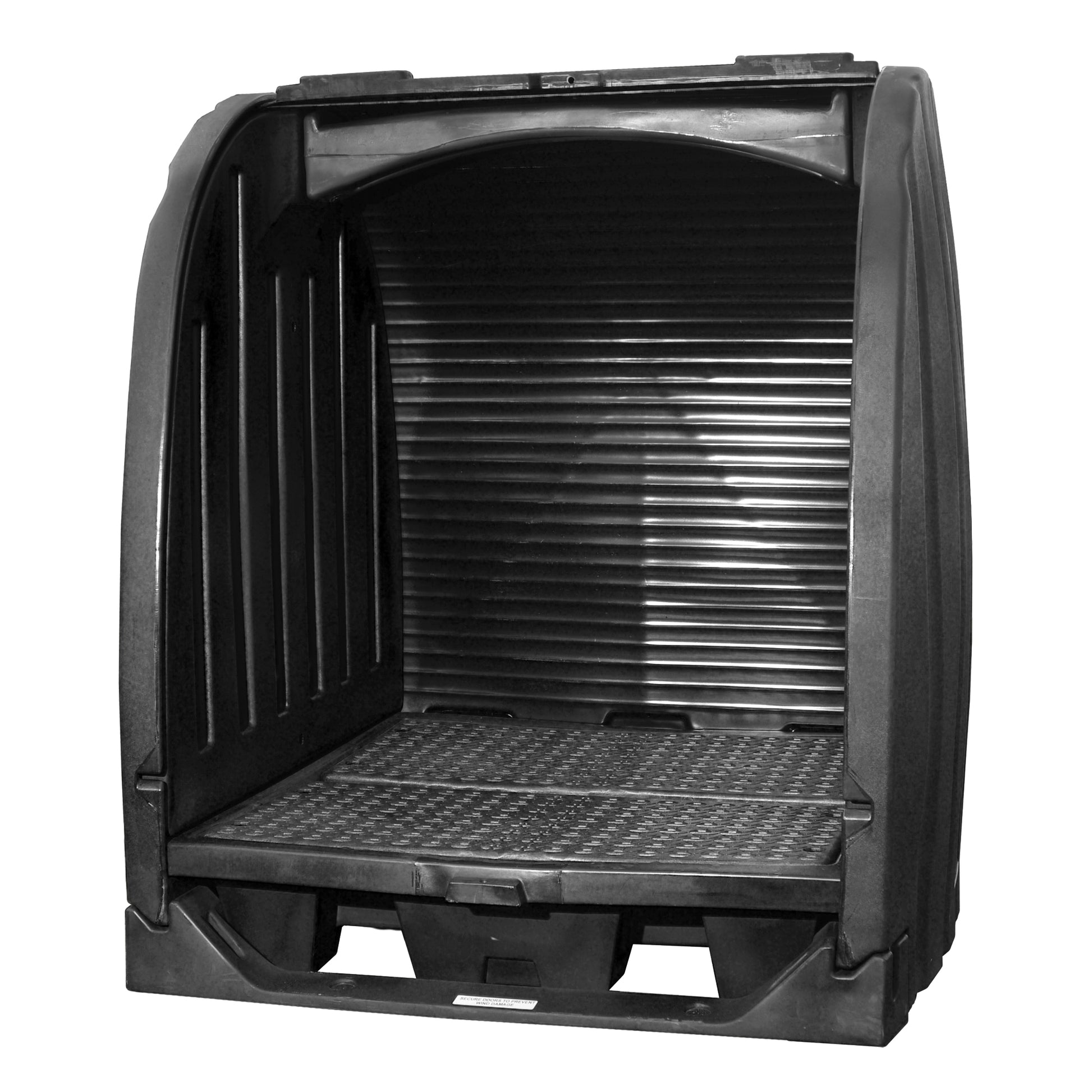 Black Diamond Spill Containment Sheds Without Drain, 65" L x 58" W x 69" H, 2000 lbs. Load Capacity