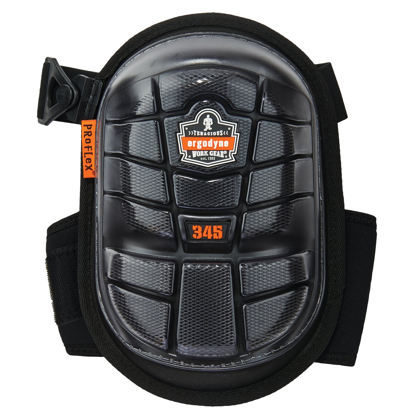 Ergodyne ProFlex® 345 Knee Pad, Buckle Style, Gel Caps, Foam/Gel Pads