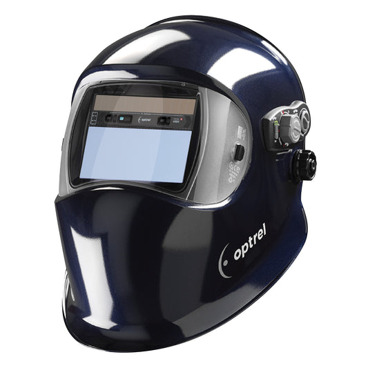 E684 Welding Helmets, 4.25" L x 2" W View Area, 4/5 - 13 Shade Range, Blue