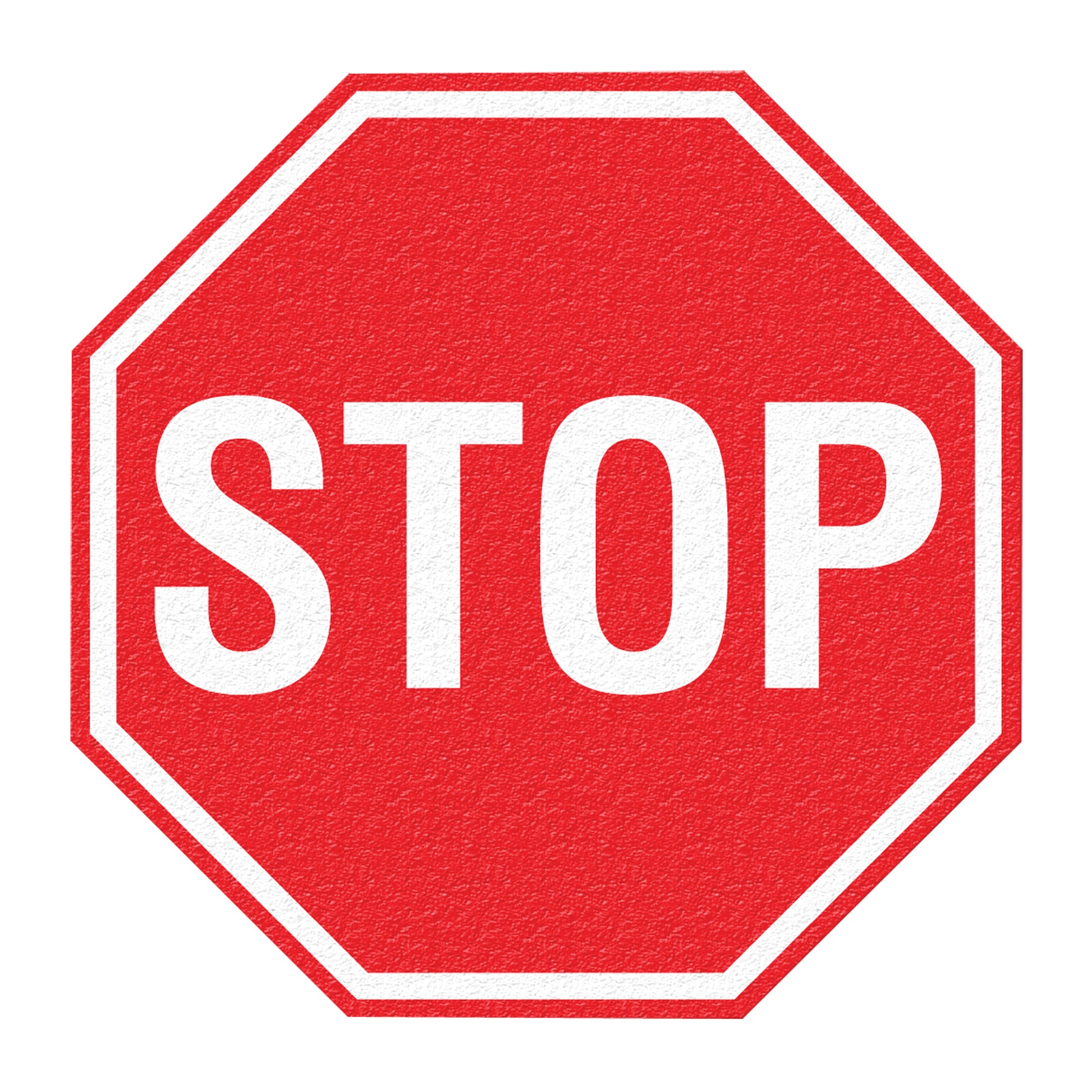 Incom Top Tape & Label "Stop" Floor Sign, Adhesive, English with Pictogram