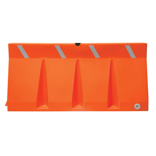 Diversified Plastics Inc. Traffic Barriers, Water-Filled, 69.75" L x 33.75" H, Orange