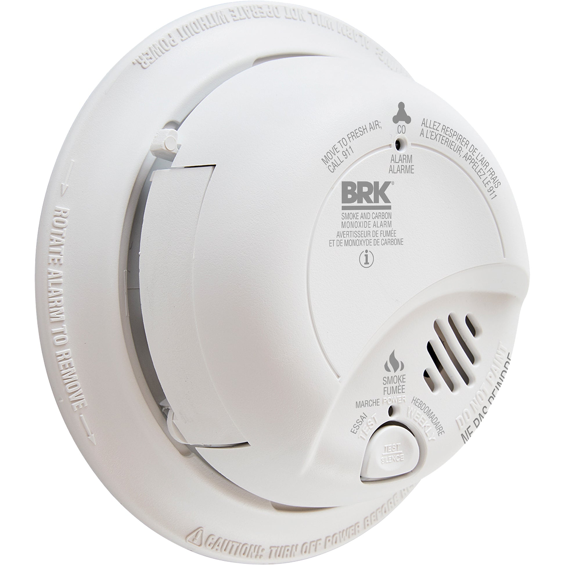 BRK Electronics Ionization Smoke & Carbon Monoxide Combination Alarm, Battery Operated/Hardwired