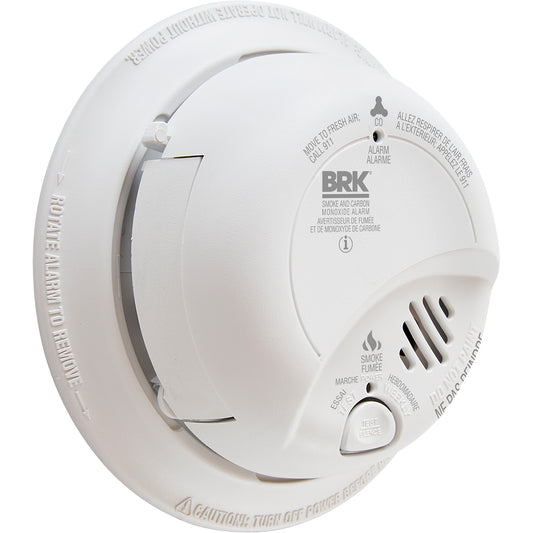 BRK Electronics Ionization Smoke & Carbon Monoxide Combination Alarm, Battery Operated/Hardwired