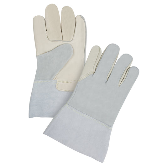 Zenith Safety Products Split-Back Premium Work Gloves, Large, Grain Cowhide Palm