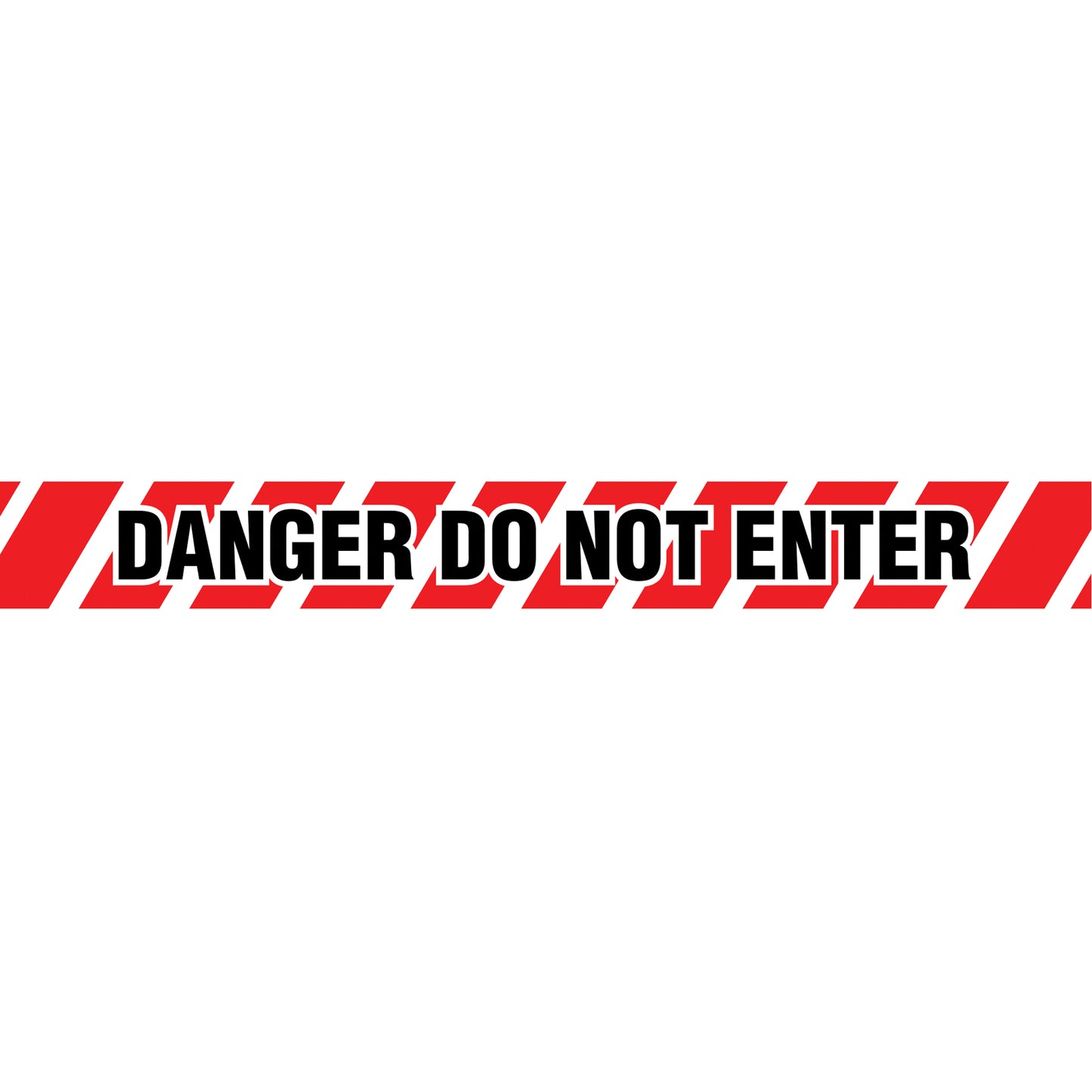 Incom Top Tape & Label Barricade Tape, English, 3" W x 1000' L, 2 mils, Black on Red