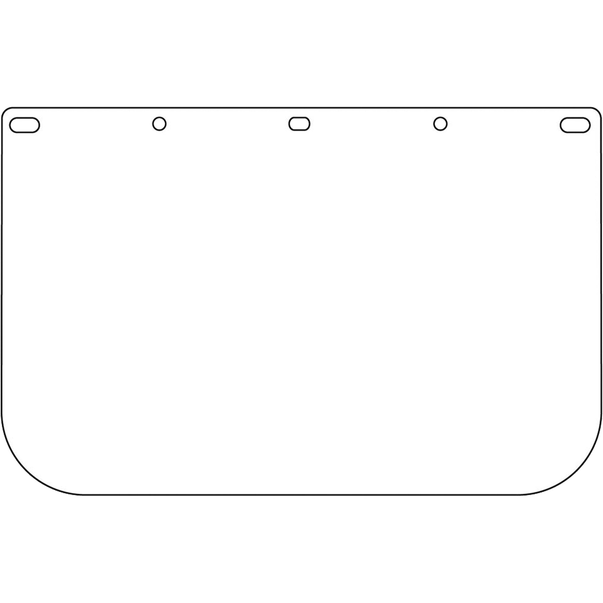 Protective Industrial Products Dynamic™ Die Cut Faceshield Visor, PETG, Clear Tint