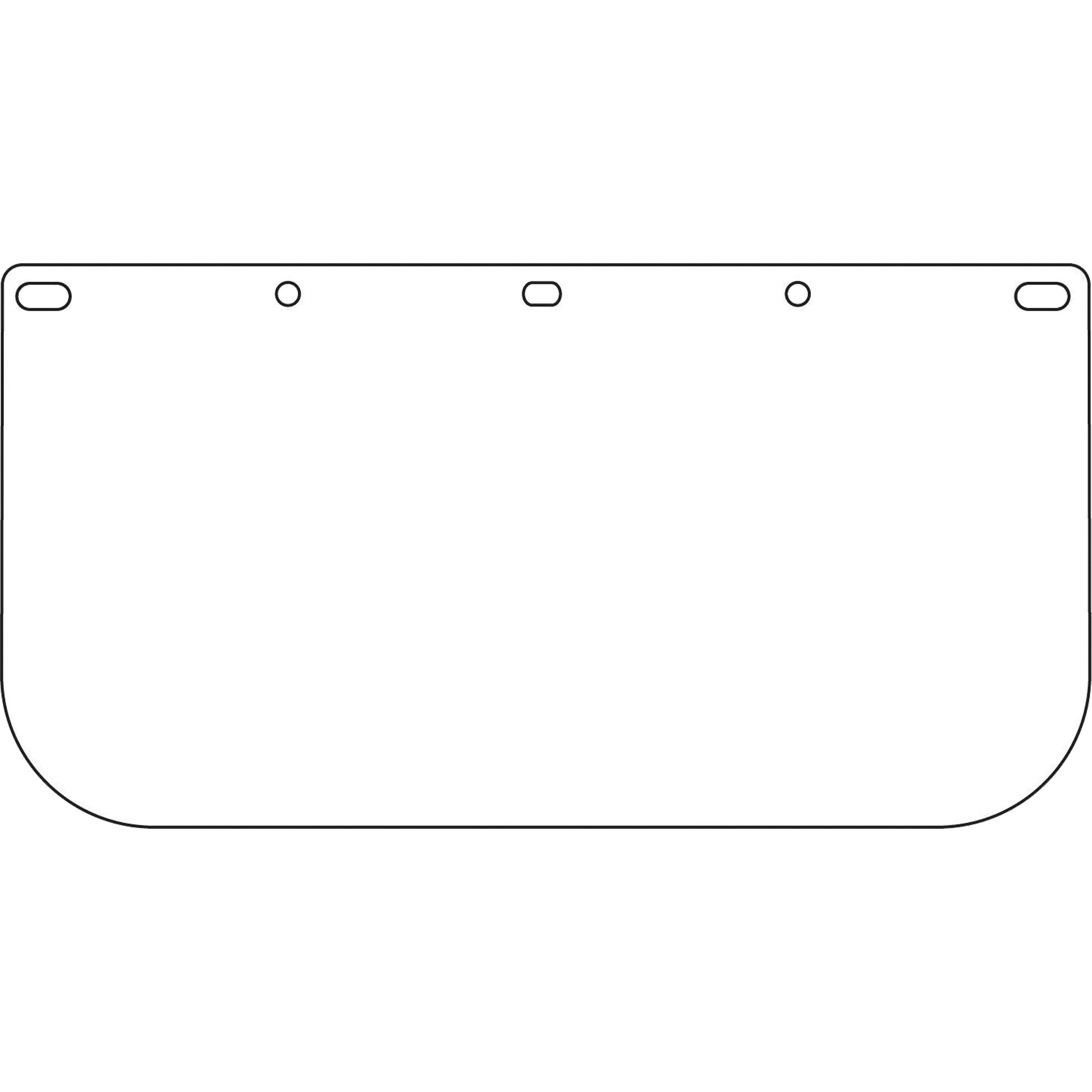 Protective Industrial Products Dynamic™ Faceshield Visor Window, PETG, Clear Tint