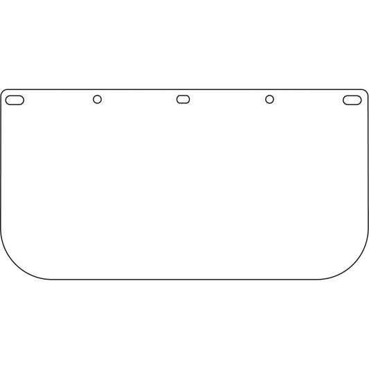 Protective Industrial Products Dynamic™ Faceshield Visor Window, PETG, Clear Tint