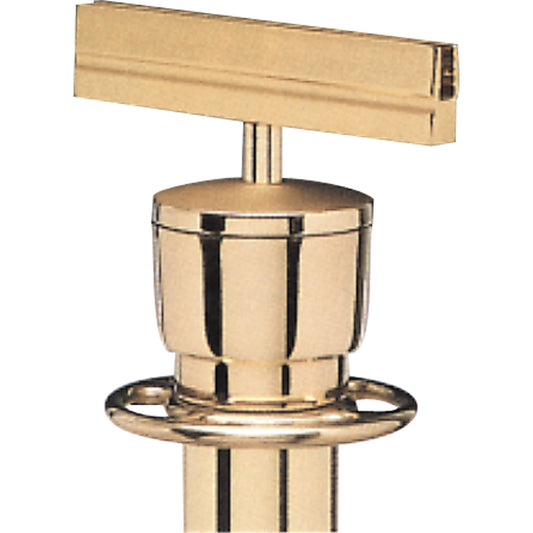 Tensator Sign Bracket for Portable Post, Polished Brass