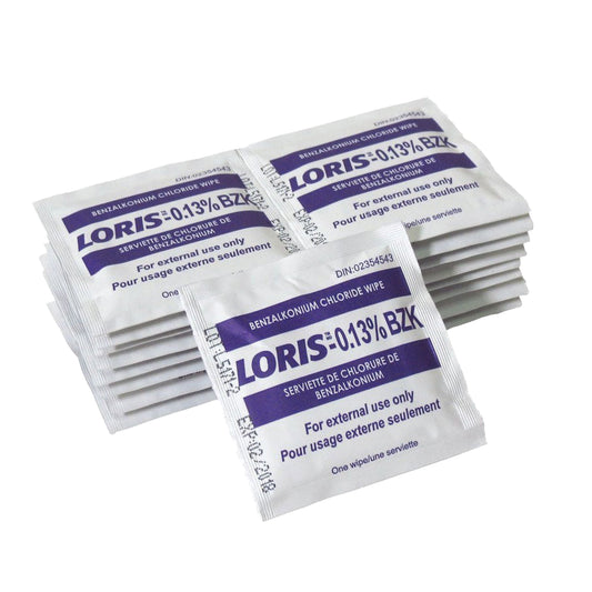 LORIS Benzalkonium Wipes, Towelette, Antiseptic