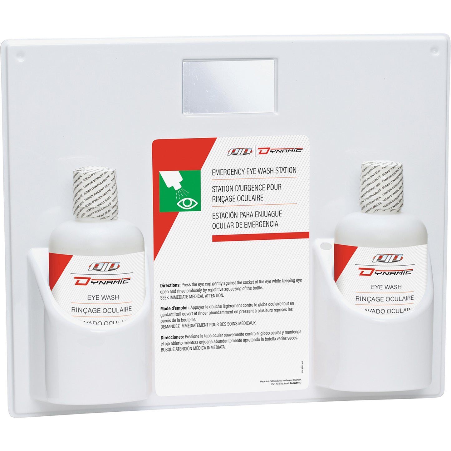 Protective Industrial Products Dynamic™ Eyewash Station with Isotonic Solution, Double