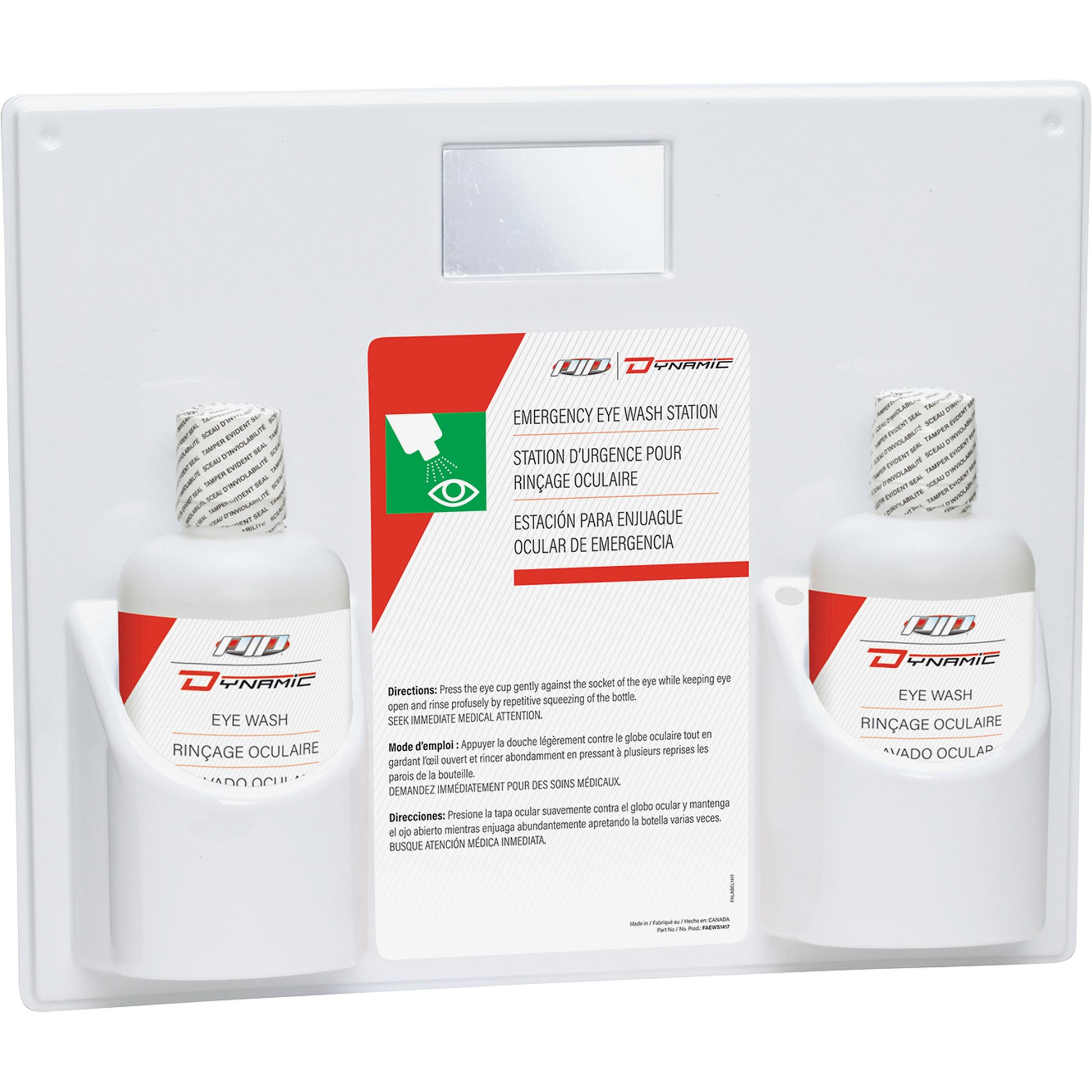 Protective Industrial Products Dynamic™ Eyewash Station with Isotonic Solution, Double