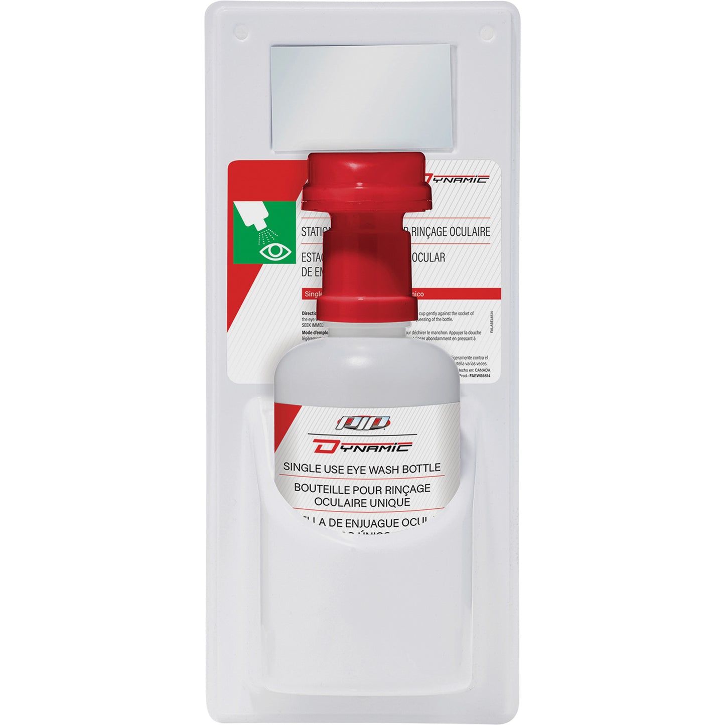 Protective Industrial Products Dynamic™ Single-Use Eyewash Station with Isotonic Solution, Single