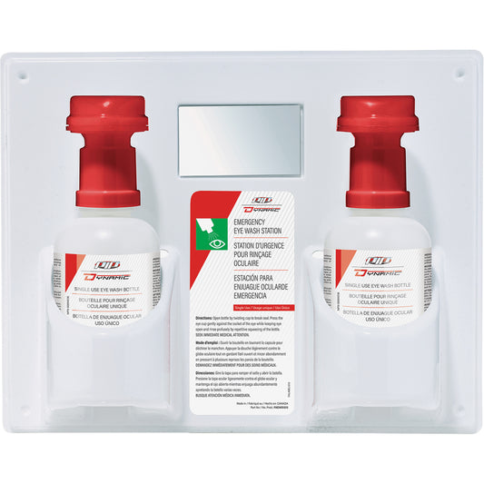 Protective Industrial Products Dynamic™ Single-Use Eyewash Station with Isotonic Solution, Double