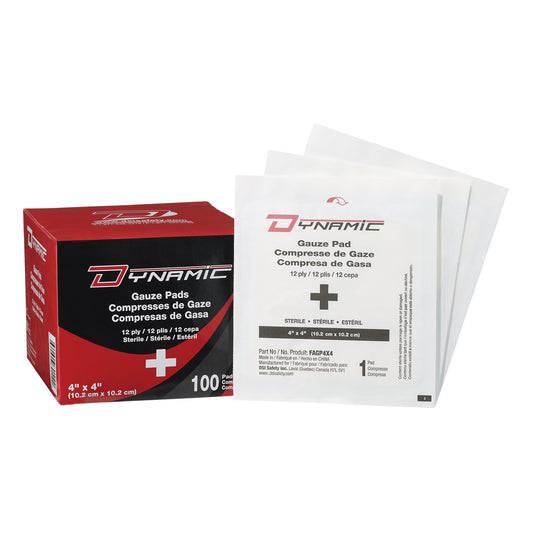 Protective Industrial Products Dynamic™ Gauze, Pad, 4" L x 4" W, Sterile, Medical Device Class 1