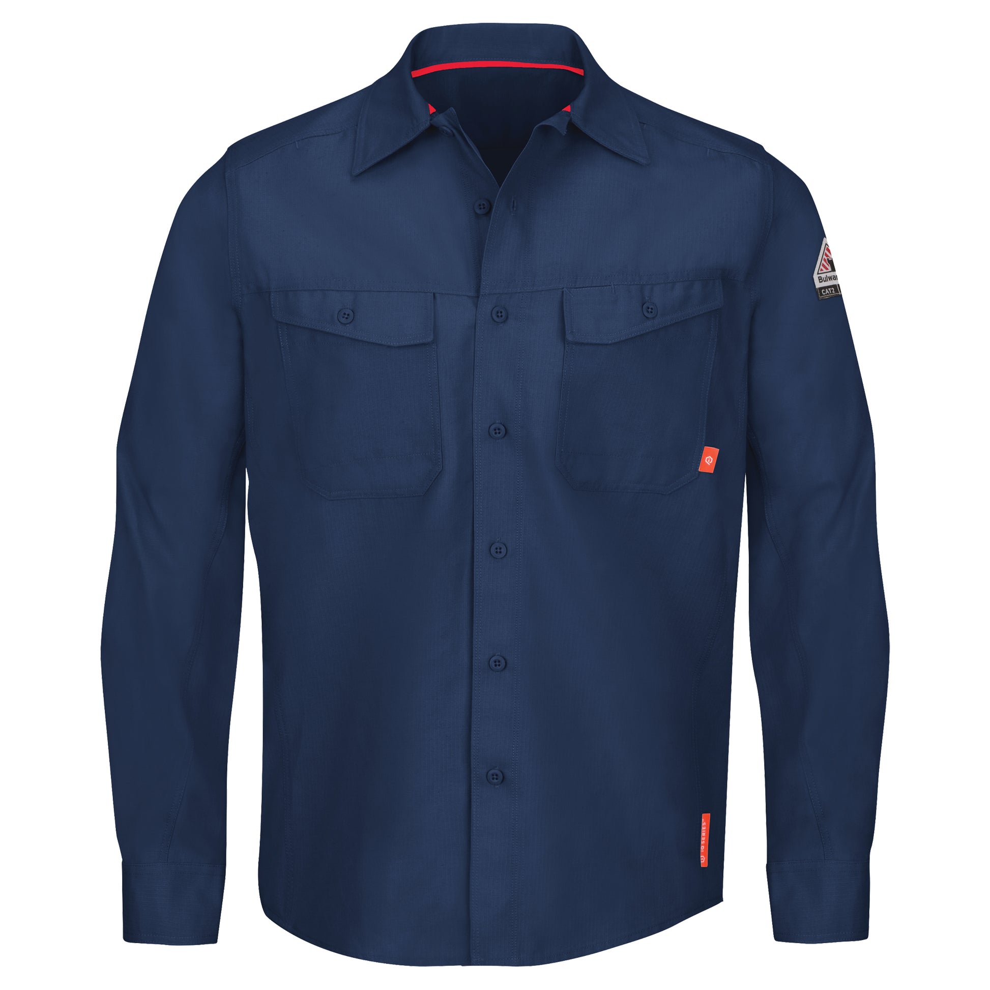 Bulwark IQ Endurance® Men's Work Shirts, Medium, Navy Blue