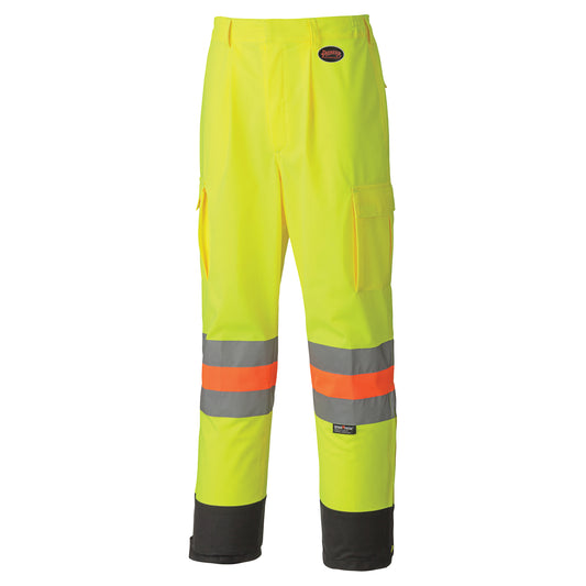 Pioneer 6009 Breathable Traffic Safety Pants, Polyester, Large, High Visibility Lime-Yellow