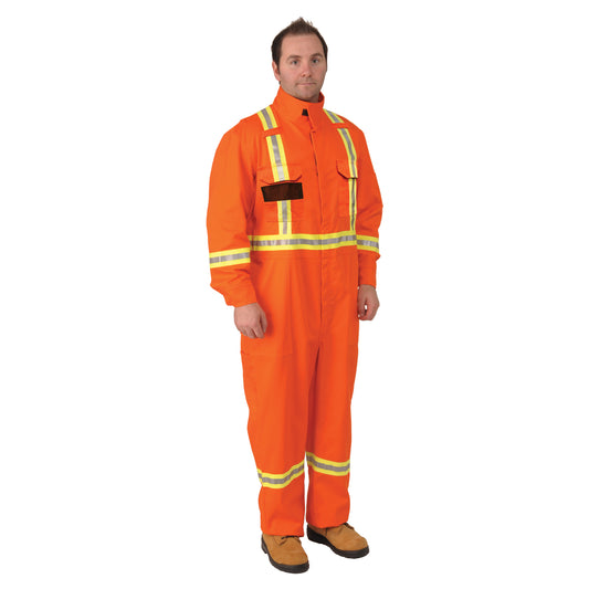Viking Firewall FR® Striped Coveralls, Size Small, Orange