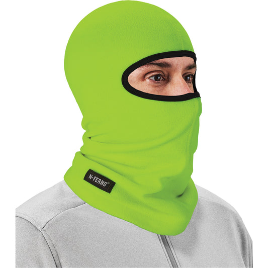 Ergodyne N-Ferno® 6821 Balaclava, Fleece, High-Visibility Lime Green